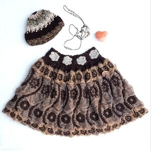 Crocheted Skirt in Neutrals